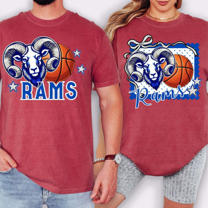 Rams Basketball Stamp Matching Shirt PNG