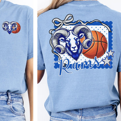Rams Basketball Stamp Matching Shirt PNG