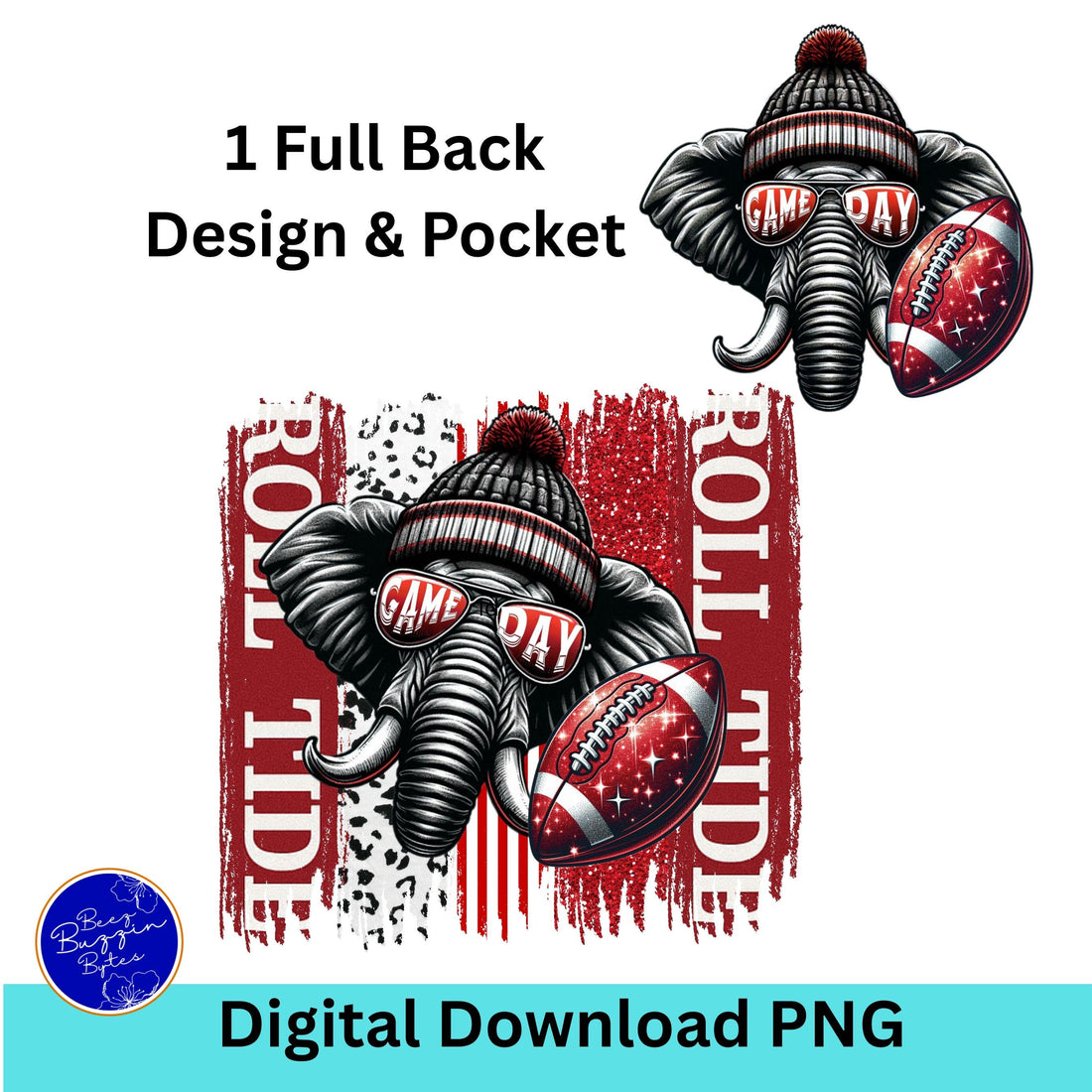 Roll Tide Paint Splash Football PNG