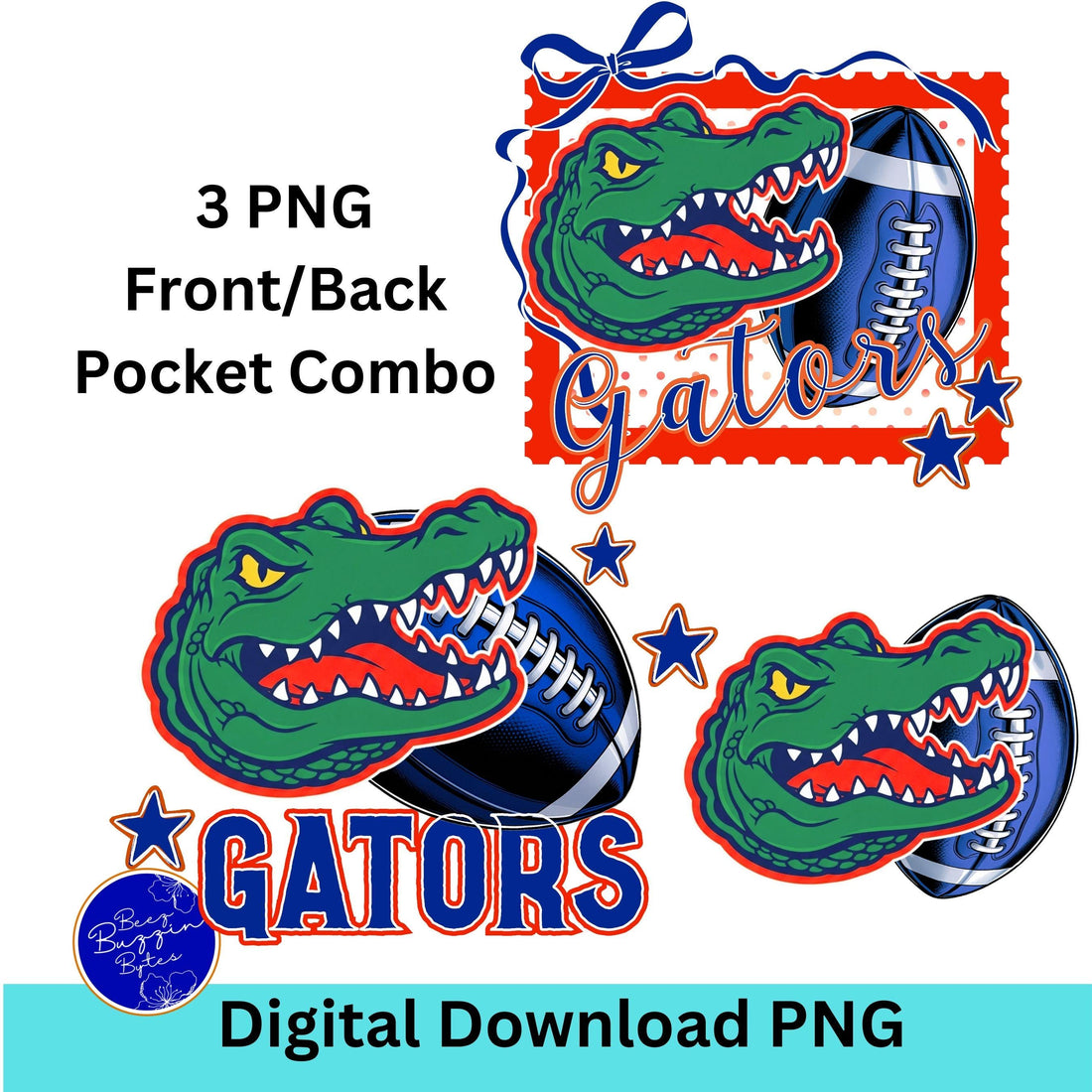Gators Trendy Matching Set Stamp Football PNG