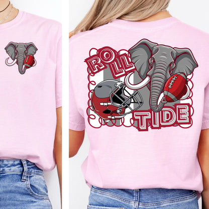 Roll Tide Pride Stripe Design Football  PNG