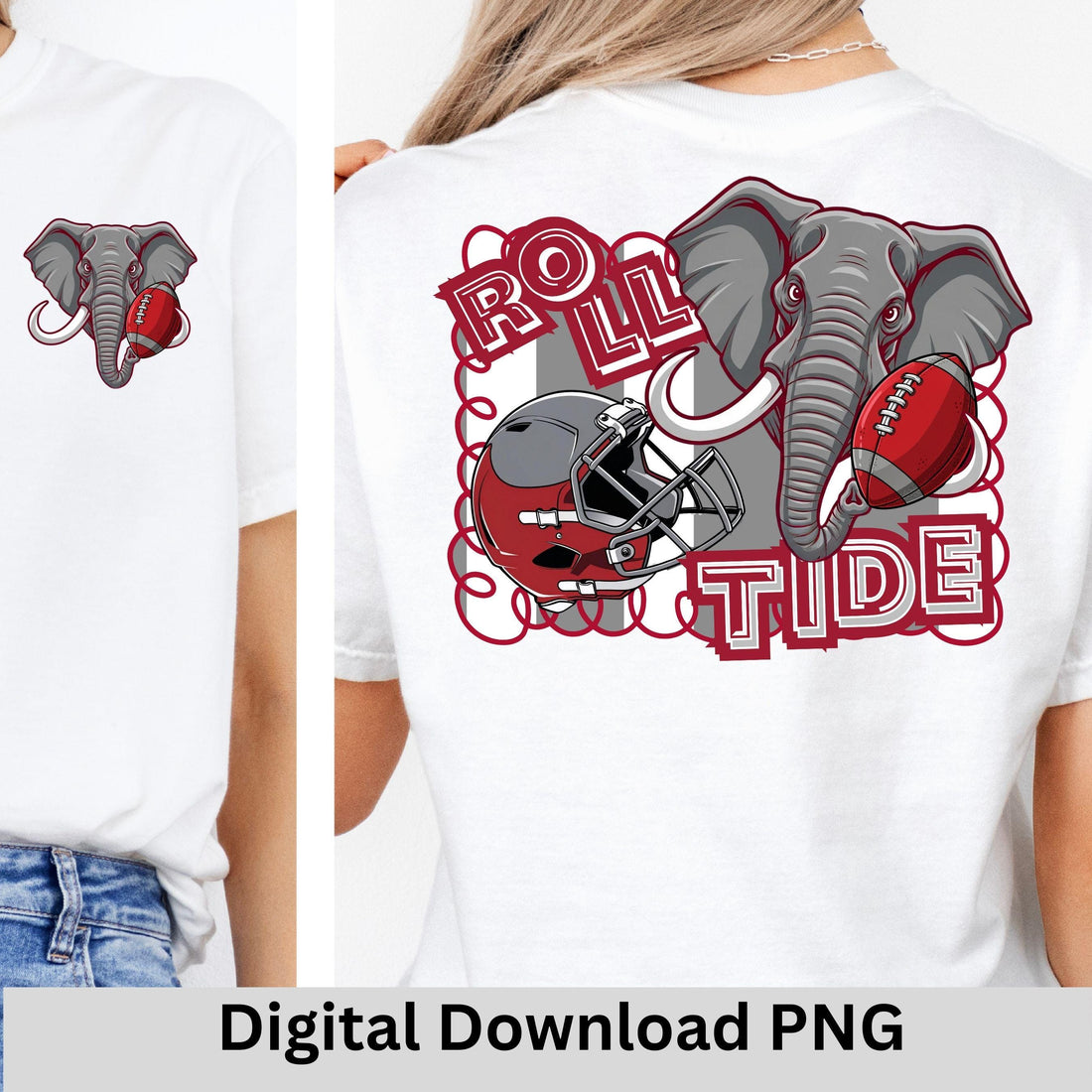 Roll Tide Pride Stripe Design Football  PNG