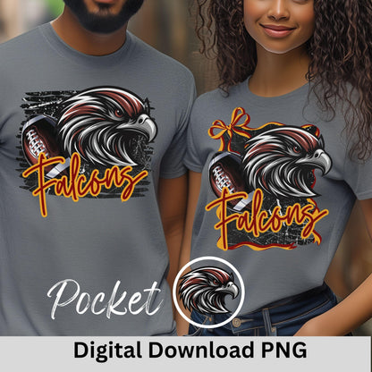 Falcons Maroon Gold Match Set 2pc Game Day PNG