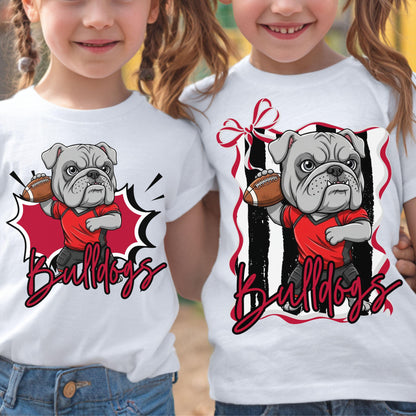 Bulldogs Red and Black Kids Matching 2pc PNG