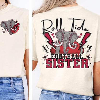 Roll Tide Lightning Football  Sister PNG
