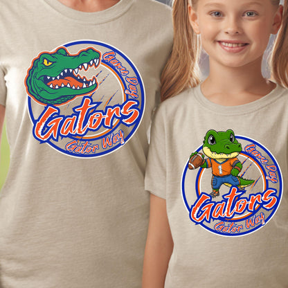 Gators Game Day, Gator Way Circle Design Family Set PNG