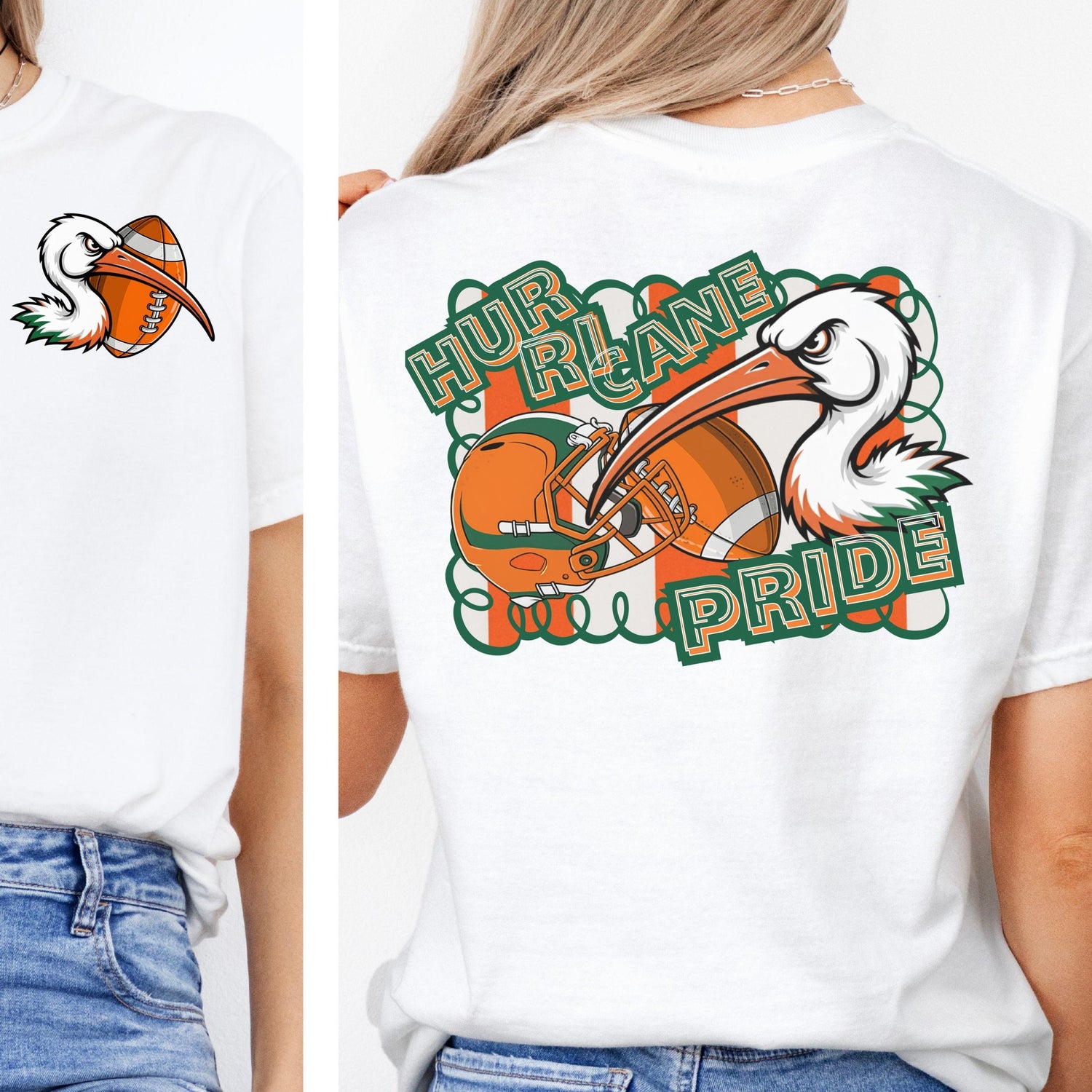 Hurricane Pride Stripe Design Football PNG